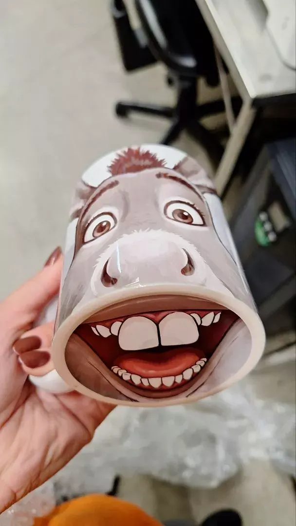 Caneca personalizada Burro, exemplo de arte do arsenal