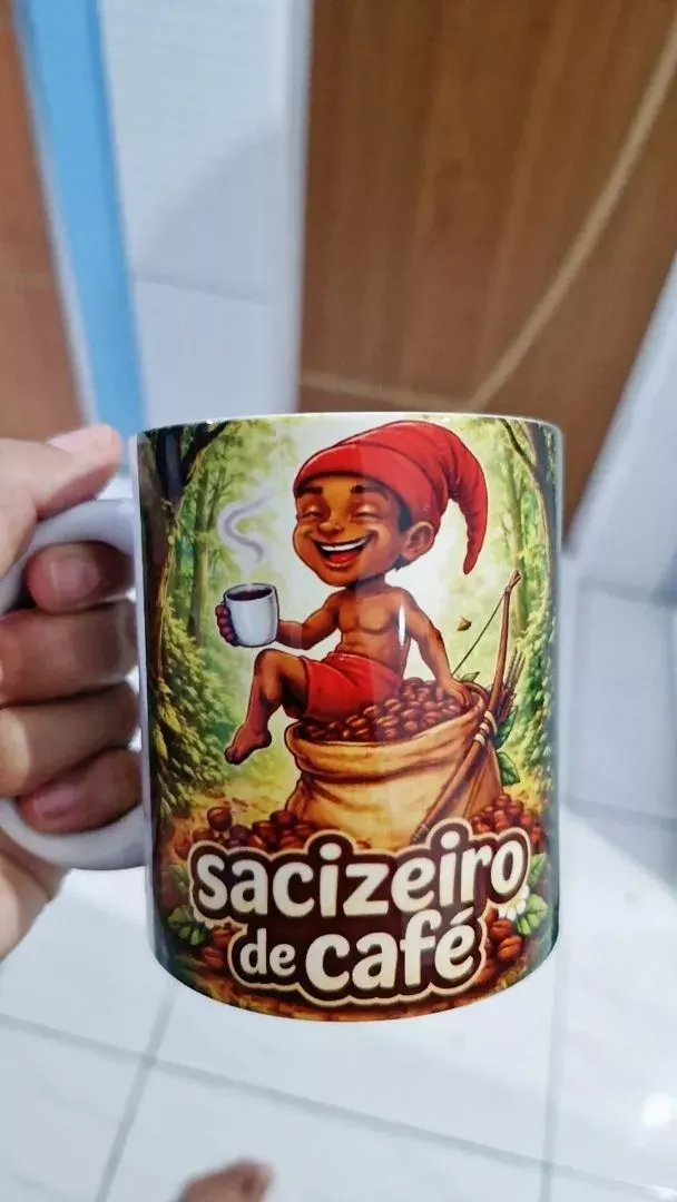 Caneca personalizada Saci, exemplo de arte do arsenal